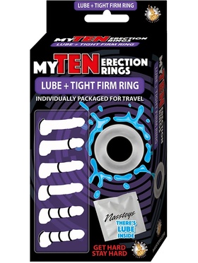 Nasstoys: My Ten Erection Rings, Lube + Tight Firm Ring