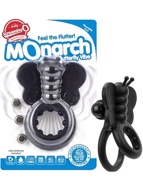 Screaming O: Monarch, Wearable Butterfly Vibe, svart