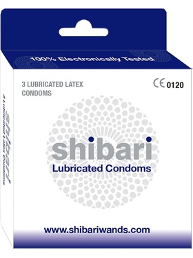 Shibari: Lubricated Latex Condoms, 3-pack