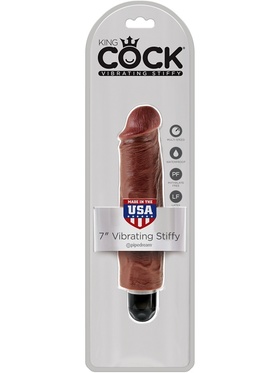 Pipedream: King Cock, Vibrating Stiffy, 7 tum, brun