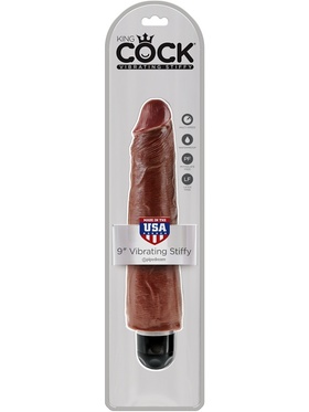 Pipedream: King Cock, Vibrating Stiffy, 9 tum, brun