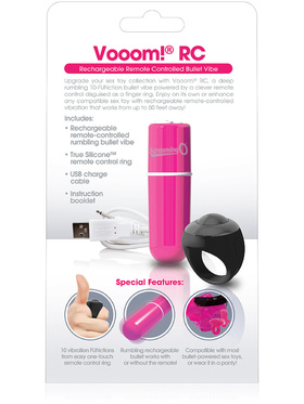 Screaming O: Charged, Vooom! RC, Remote Controlled Bullet Vibe, rosa