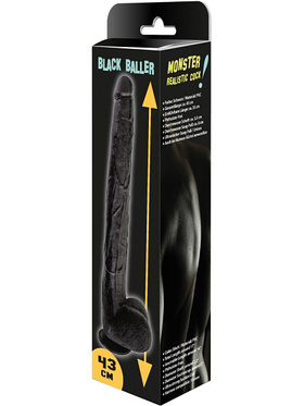 Black Baller: Monster Realistic Cock, 43 cm