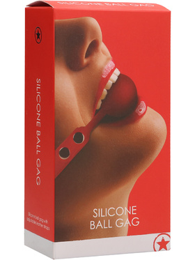 Ouch!: Silicone Ball Gag, röd