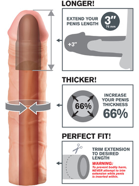 Pipedream Fantasy X-Tensions: Mega 76 mm Extension, ljus