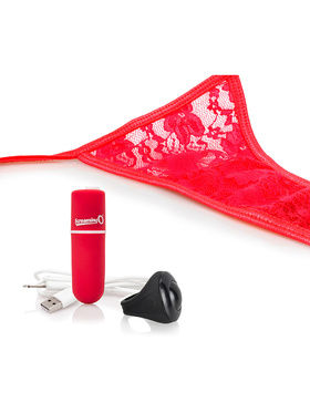 Screaming O: Rechargeable Vibrating Panty Set, röd