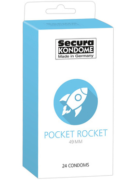 Secura: Pocket Rocket 49 mm, Kondomer, 24-pack
