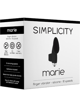 Simplicity: Marie, Finger Vibrator, svart