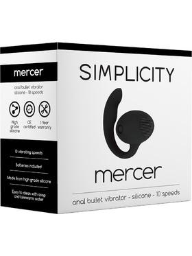 Simplicity: Mercer, Anal Bullet Vibrator, svart