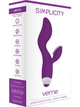 Simplicity: Verne, G-Spot & Clitoral Vibrator, lila