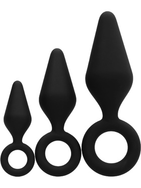 Fistit: Silicone Butt Plug Set, svart