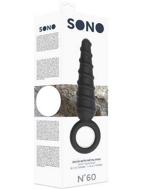 Sono: Dildo with Metal Ring No. 60, svart