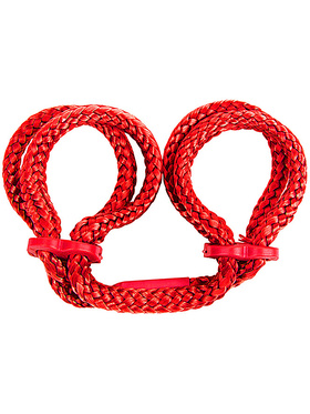 Topco: Japanese Silk Love Rope Wrist Cuffs, röd