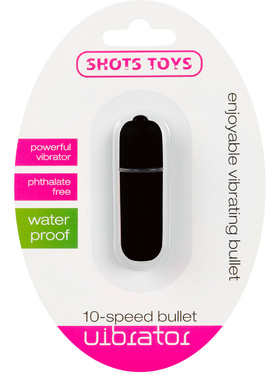 Shots Toys: Bullet Vibrator, 10 Speed, svart