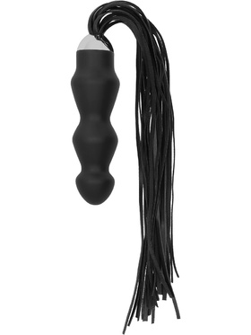 Ouch!: Black Whip with Rounded Silicone Dildo