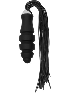 Ouch!: Black Whip with Sliced Silicone Dildo