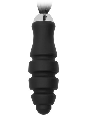 Ouch!: Black Whip with Sliced Silicone Dildo