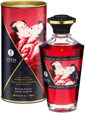 Shunga: Aphrodisiac Warming Oil, Blazing Cherry, 100 ml