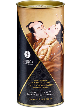 Shunga: Aphrodisiac Warming Oil, Creamy Love Latte, 100 ml