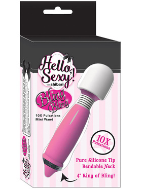 Shibari: Hello Sexy, Bling Bling, 10X Pulsations Mini Wand, rosa