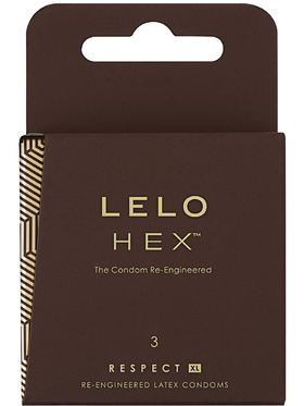 LELO: HEX Respect XL, Kondomer, 3-pack