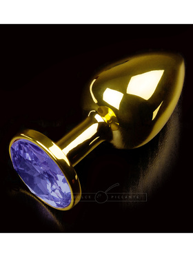 Dolce Piccante: Jewellery Plug, Blue Diamond, guld, small