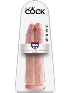 Pipedream: King Cock, Two Cocks One Hole, 11 tum, ljus