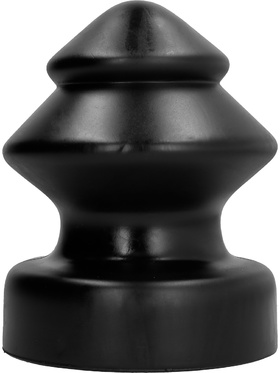 All Black: Extreme Ribbed Plug, 21 cm