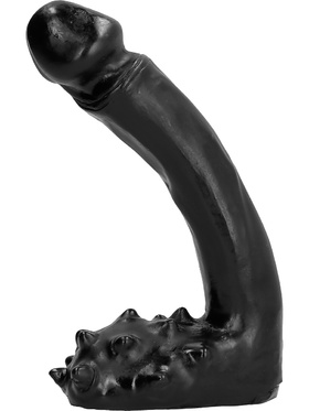 All Black: Dildo with Spiked Balls, 19 cm