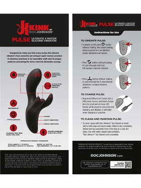 Doc Johnson: Kink, Pulse, Ultimate 4 Motor Silicone Vibrator