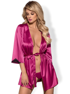 Obsessive: Satinia, Robe & Thong, rosa