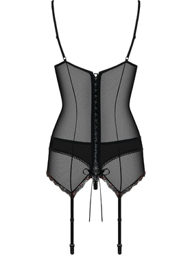 Obsessive: Musca, Underwire Corset & Thong, svart