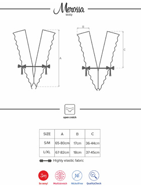 Obsessive: Merossa, Crotchless Teddy, svart