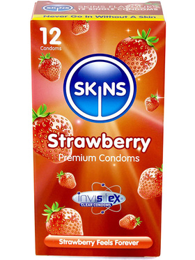 Skins Flavoured: Strawberry, Kondomer, 12-pack