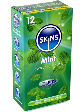 Skins Flavoured: Mint, Kondomer, 12-pack