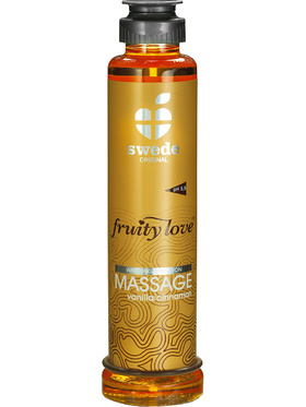 Swede Fruity Love: Värmande Massageolja Vanilj/Kanel, 200 ml