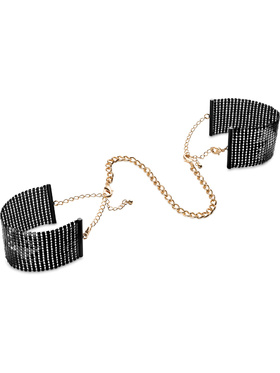 Bijoux Indiscrets: Desir Metallique, Metallic Mesh Handcuffs, svart