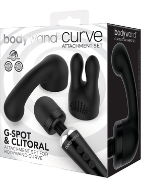 Bodywand: Curve Attachment Set, G-Spot & Clitoral, svart