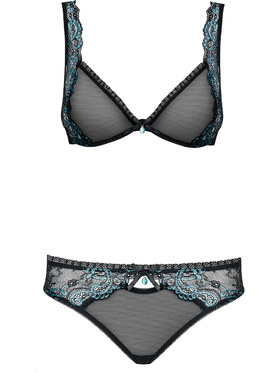 Obsessive: Amanta, Underwire Bra & Panties, svart