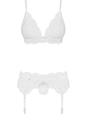 Obsessive: 810-SEG-2, Padded Bra, Garter Belt, Thong, vit