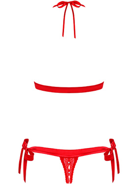 Obsessive: 822-SET-3, Bra & Thong, röd