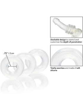 California Exotic: Set of 3 Silicone Stacker Rings