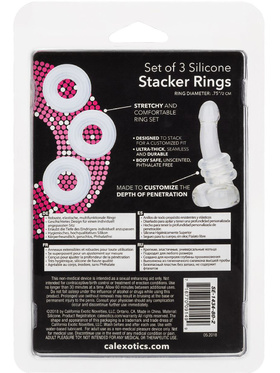 California Exotic: Set of 3 Silicone Stacker Rings