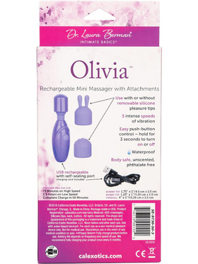 California Exotic: Olivia, Rechargeable Mini Massager with Attachment