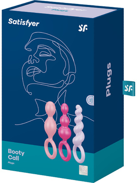 Satisfyer: Booty Call Plugs, flerfärgad