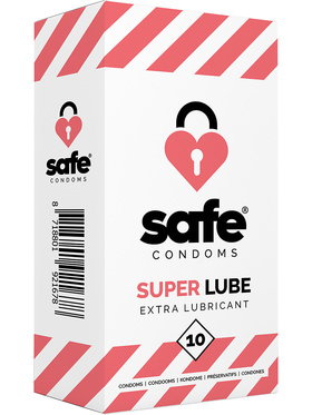 Safe Condoms: Super Lube, Extra Lubricant, 10-pack