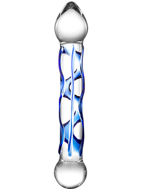 Gläs: Full Tip Textured Glass Dildo