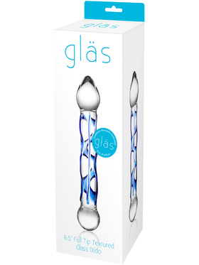 Gläs: Full Tip Textured Glass Dildo