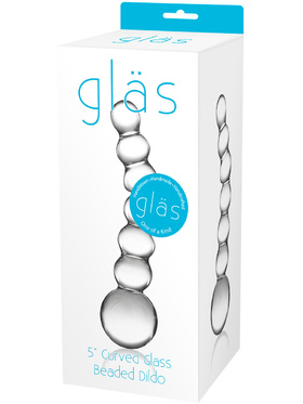Gläs: Curved Glass Beaded Dildo