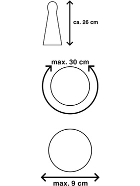 Mr. Cock: The Cone 26 cm, X-treme Line, svart